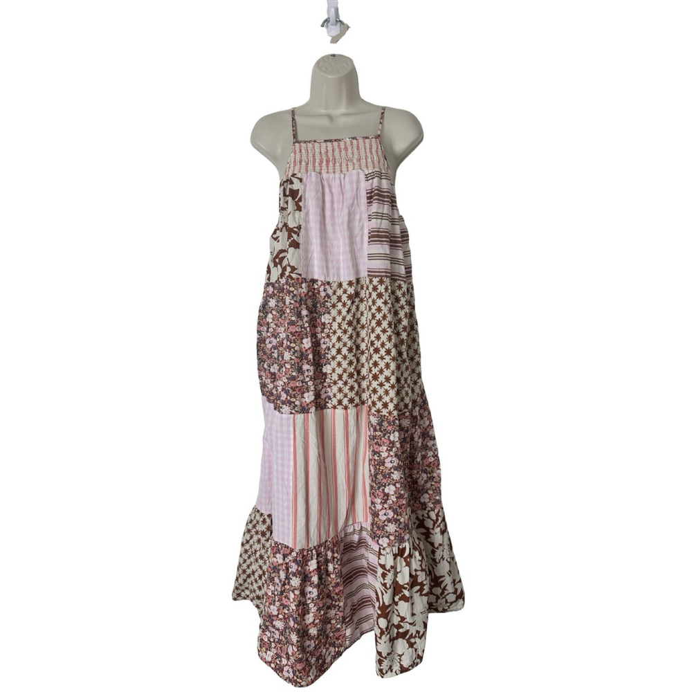 Universal Thread Patchwork Tiered Maxi Dress Smal… - image 4